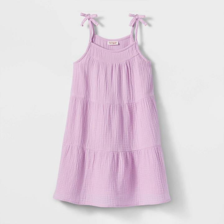 Girls' Sleeveless Tiered Dress - Cat & Jack Violet