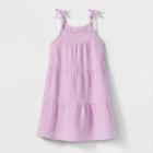 Girls' Sleeveless Tiered Dress - Cat & Jack Violet