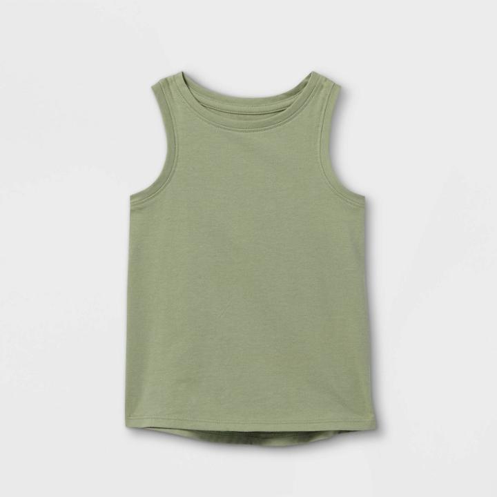 Toddler Girls' Tank Top - Cat & Jack Olive Green