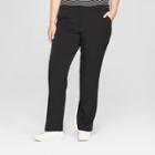 Women's Plus Size Bootcut Trouser Pants - Ava & Viv Black