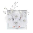 Rare Beauty Crystal Rhinestone Pearl And Tulle Flower Hair Comb