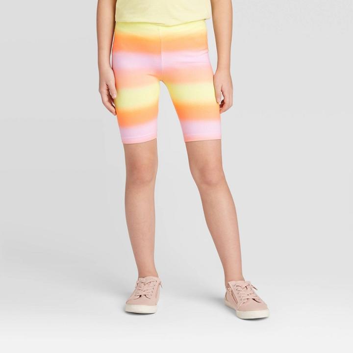 Girls' Mid-length Bike Shorts - Cat & Jack Tie Dye