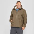Men's Big & Tall Sherpa Hooded Softshell Jacket - C9 Champion Dark Moss Green Xxxl
