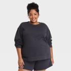 Women's Plus Size Fleece Lounge Sweatshirt - Ava & Viv Gray X