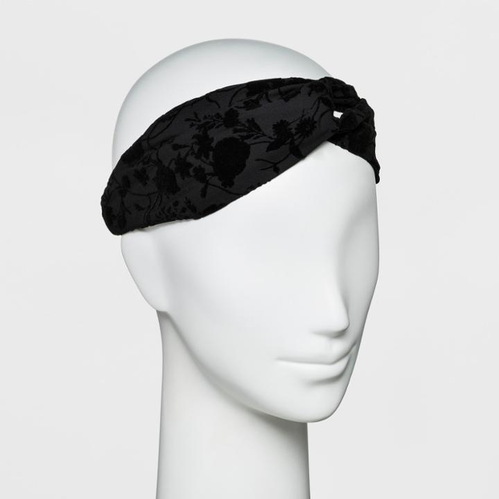 Women's Twist Front Headband - A New Day Black