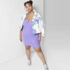Women's Plus Size Sleeveless O-ring Strappy Knit Dress - Wild Fable Purple