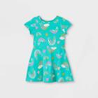 Toddler Girls' Knit Short Sleeve Dress - Cat & Jack Teal