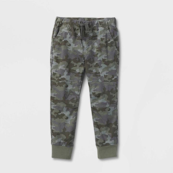 Toddler Boys' Woven Pull-on Pants - Cat & Jack Camo Green