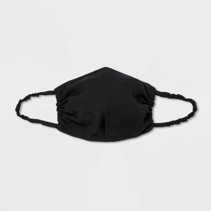 Women's Rouched Face Mask - A New Day Black