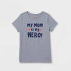 Girls' 'my Mom Is My Hero' Graphic Short Sleeve T-shirt - Cat & Jack Gray