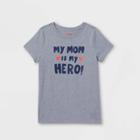 Girls' 'my Mom Is My Hero' Graphic Short Sleeve T-shirt - Cat & Jack Gray