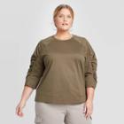 Women's Plus Size Crewneck Sweatshirt - Prologue Green 1x, Women's,