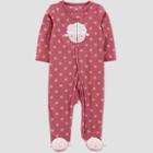 Carter's Just One You Baby Girls' Lamb Dot Microfleece Footed Pajama - Just One You Made By Carter's Pink Newborn