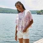 Women's Short Sleeve Rolled Cuff Boxy T-shirt - Wild Fable Purple
