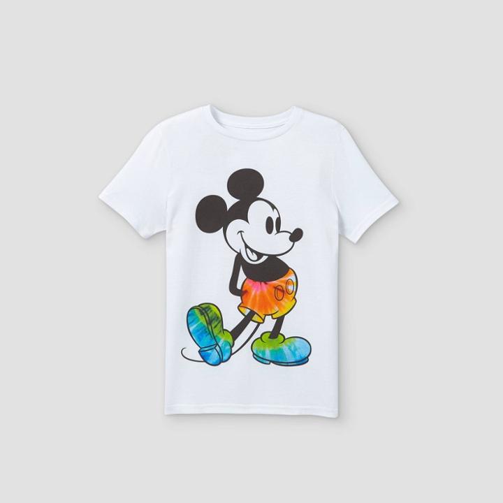 Boys' Disney Mickey Mouse Short Sleeve Graphic T-shirt - White