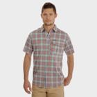 Wrangler Men's Plaid Short Sleeve Outdoor Camp Shirts - Red