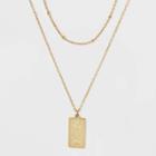 No Brand 14k Gold Dipped 'libra' Pendant Necklace - Gold