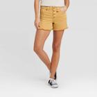 Women's High-rise Midi Jean Shorts - Universal Thread Golden Bronze 00, Women's, Brown