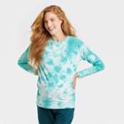 Match Back Maternity Sweatshirt - Isabel Maternity By Ingrid & Isabel Mint Tie-dye Xxl, Green Tie-dye