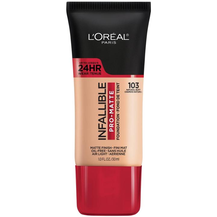 L'oreal Paris Infallible Pro-matte Foundation Normal/oily Skin - 103 Natural Buff -1 Fl Oz
