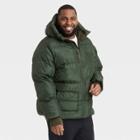 Men's Big & Tall Short Puffer Jacket - All In Motion Olive Green