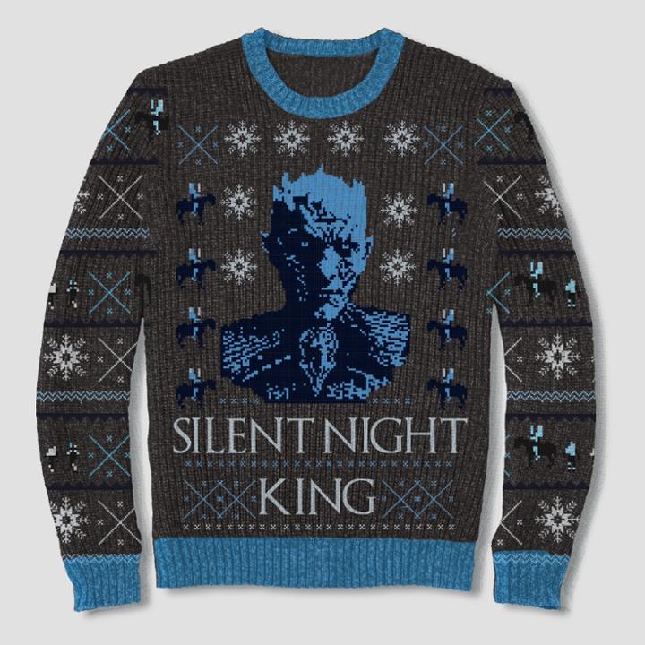 Men's Game Of Thrones Silent Night King Pullover Sweater - Black