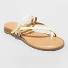 Women's Jasmine Strappy Sliver Wedge Sandals - A New Day Yellow