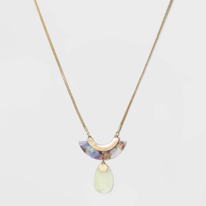 Semi-precious New Jade Pendant Necklace - Universal Thread Green