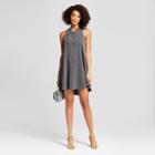 Women's Lace-up Tank Dress - Grayson Threads (juniors') Charcoal (grey)