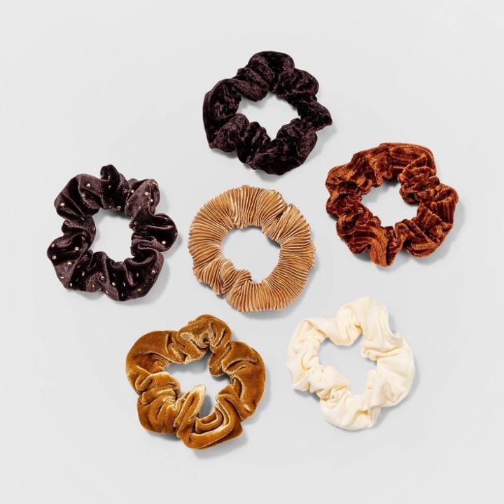 Multi Brown Gifting Hair Twister Set 6pc - A New Day Multicolor Earth Tones