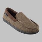 Isotoner Men's Herringbone Logan Moccasin Slippers - Brown