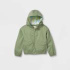 Girls' Long Sleeve Zip-up Hooded Bomber Jacket - Cat & Jack Army Green