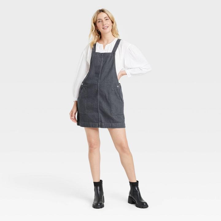 Women's Denim Jumper - Universal Thread Gray