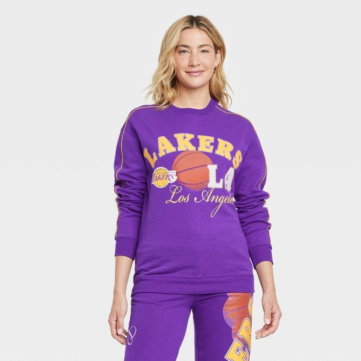 Women's La Lakers Nba Graphic Sweatshirt - Purple