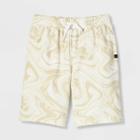 Boys' Marble Swirl Print Knit Pull-on Shorts - Art Class Cream
