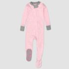 Honest Baby Twinkle Star Print Snug Fit Footed Pajama - Pink