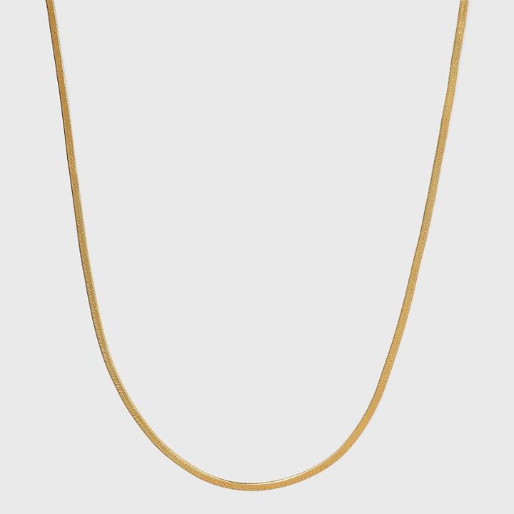 14k Gold Plated Herringbone Chain Necklace - A New Day