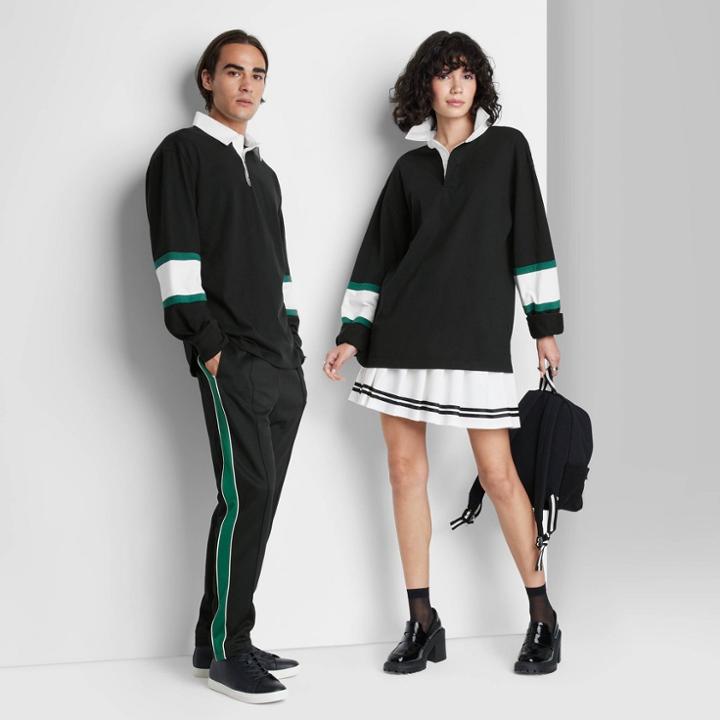 Adult Long Sleeve Rugby Polo Shirt - Original Use Black