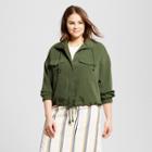 Women's Plus Size Slouchy Bomber Jacket - Who What Wear Olive (green) X