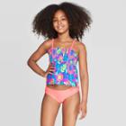 Girls' Flower Fields Tankini Set - Cat & Jack Coral