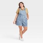 Women's Plus Size Denim Boyfriend Shortalls - Universal Thread