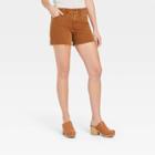 Women's High-rise Vintage Midi Jean Shorts - Universal Thread Brown