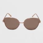 Women's Cateye Metal Sunglasses - A New Day Rose Gold, Women's, Size: Small, Gold/grey/pink