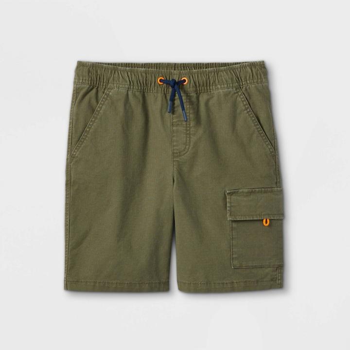 Boys' Cargo Pocket Pull-on Shorts - Cat & Jack Olive Green