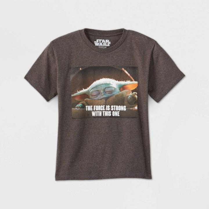 Boys' Short Sleeve Star Wars The Child T-shirt - Gray