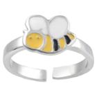 Women's Journee Collection Adjustable Bee Toe Ring In Sterling Silver -