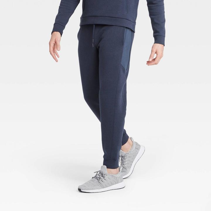 Men's Premium Fleece Jogger Pants - All In Motion Navy S, Men's, Size: