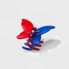 No Brand Americana Two-tone Large Butterfly Claw Hair Clip - Red/blue