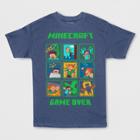 Boys' Minecraft Short Sleeve Graphic T-shirt - Denim Heather