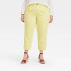 Women's Plus Size Super-high Rise Tapered Cropped Jeans - Universal Thread Yellow